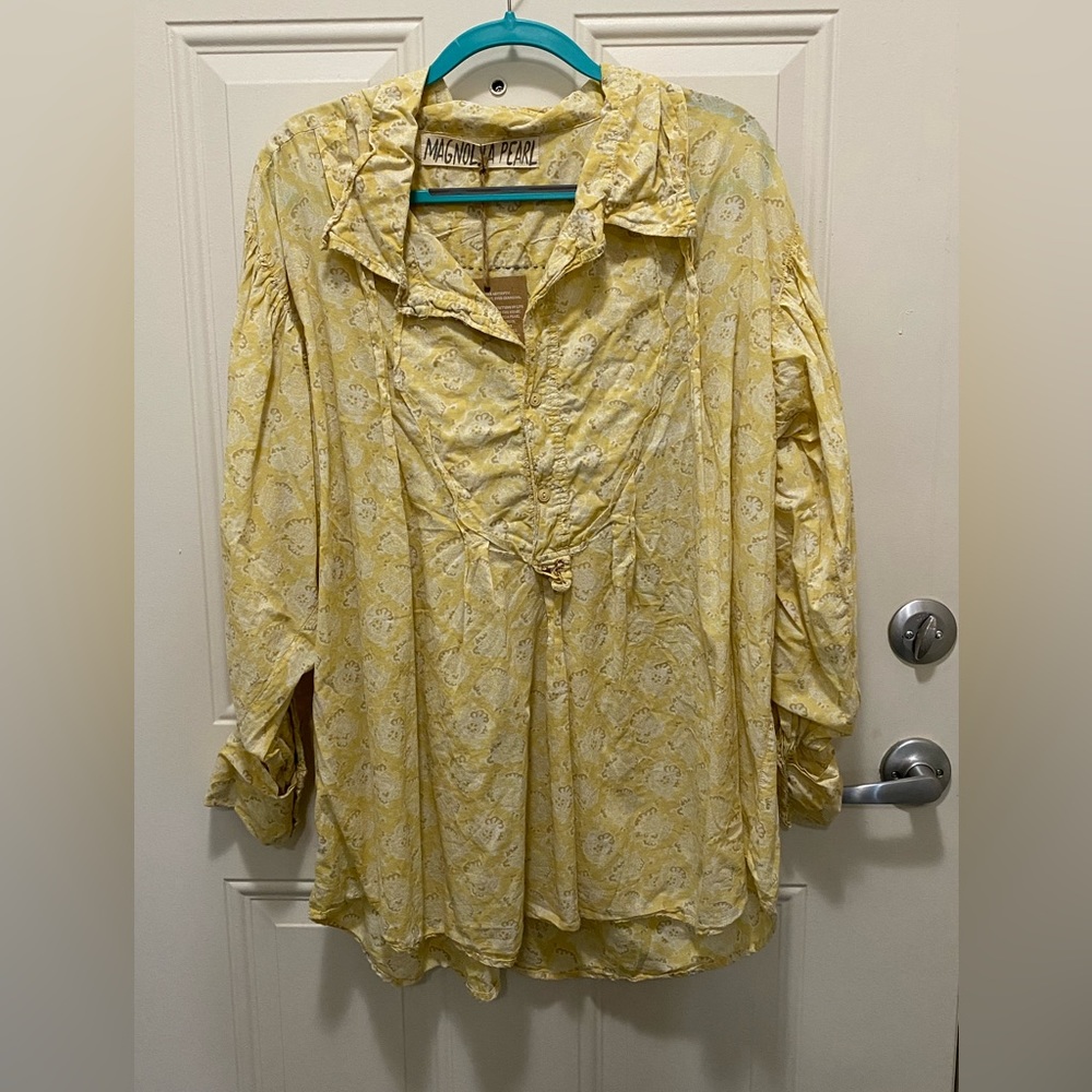 Magnolia Pearl Blockprint Tora Shirt